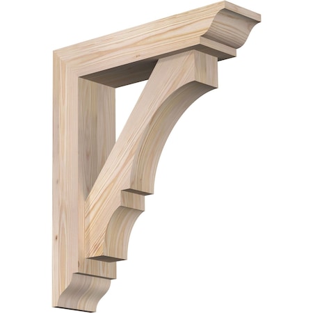 Ekena Millwork Balboa Traditional Smooth Bracket w/ Offset Brace, Douglas Fir, 5 1/2"W x 22"D x 26"H BKT0604X22X26BOA01SDF